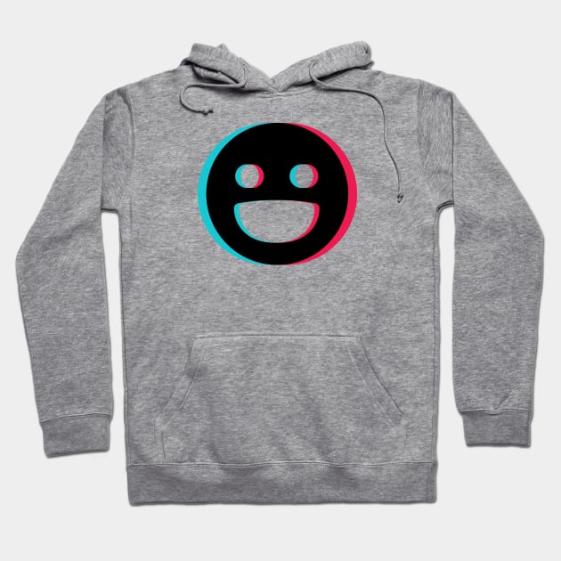 TikTok Smiling emoji smiley Black Hoodie by ThingyDilly